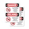 Signmission No Swimming Pool Closed Chemicals Bilingual Danger Sign, Plastic, 7in W x 10in L, 2PK OS-2PACK-DS-P-710-VS-1627 - alternate 1
